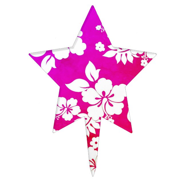 Hawaiian Print  Cake Topper (Front)