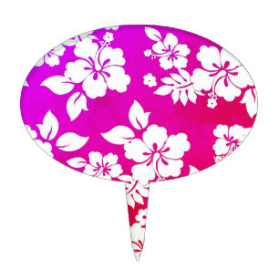 Hawaiian Print Cake Topper