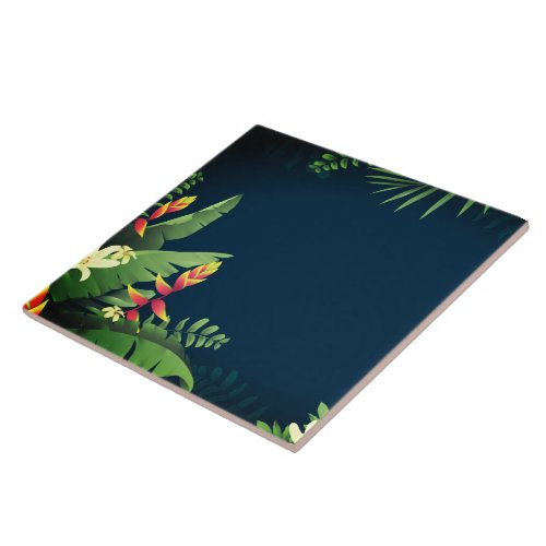 Hawaiian Print  Ceramic Tile