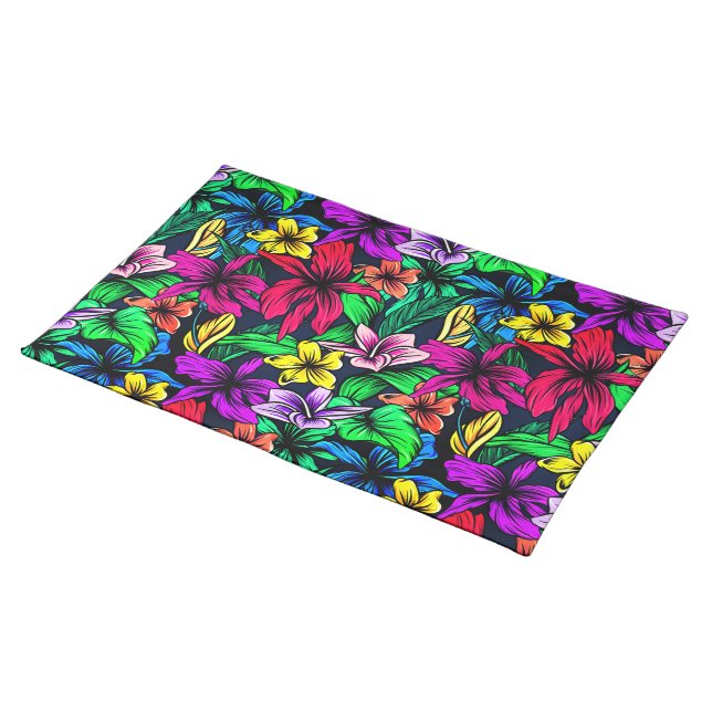 Hawaiian Print Cloth Placemat (On Table)