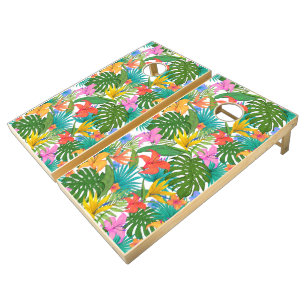 Hawaiian Print Cornhole Set
