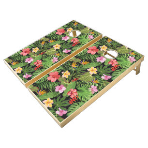 Hawaiian Print Cornhole Set