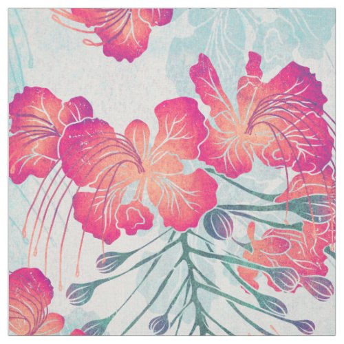 Hawaiian print fabric Ohai Alii