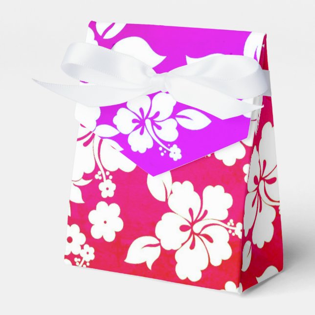 Hawaiian Print  Favor Boxes (Front Side)