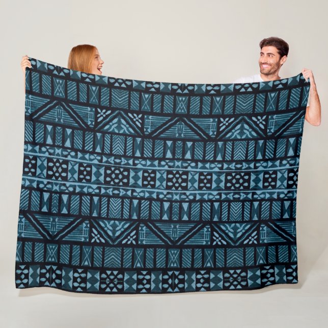 Hawaiian Print Fleece Blanket (In Situ)