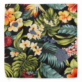 Hawaiian Print & Floral Hawai State Bandana