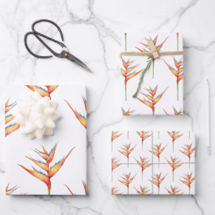 Hawaiian Print heliconia flower 2 Wrapping Paper Sheets