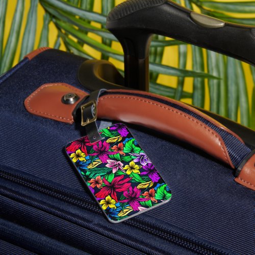 Hawaiian Print Luggage Tag