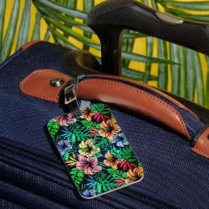 Hawaiian Print Luggage Tag