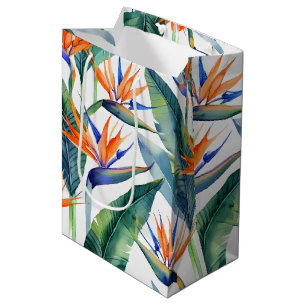 Hawaiian print medium gift bag