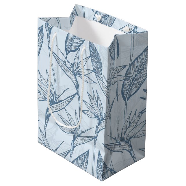 Hawaiian print  medium gift bag (Front Angled)