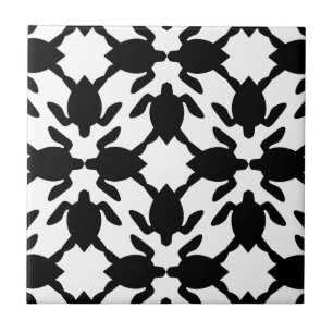 Hawaiian print Modern Honu ( sea turtle ) Pattern Ceramic Tile