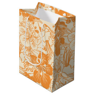 Hawaiian print Ohai Alii flower Medium Gift Bag