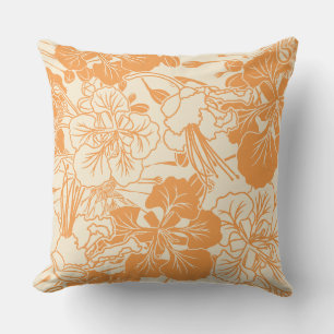 Hawaiian print Ohai Alii flower Outdoor Pillow