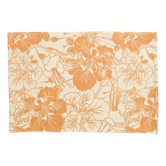 Hawaiian print Ohai Alii flower Pillow Case (Front)