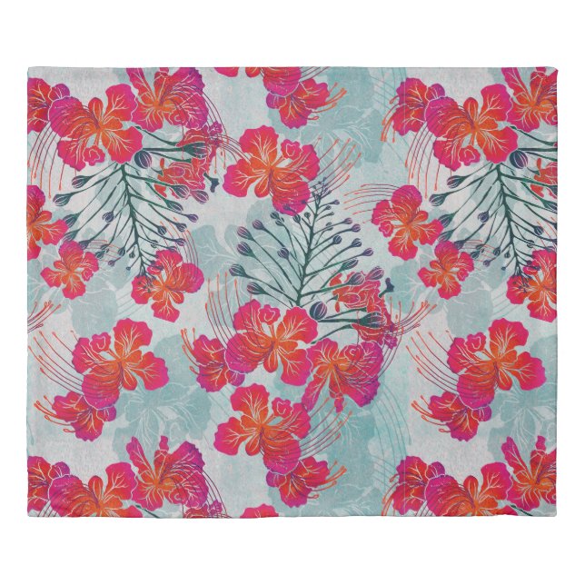 Hawaiian print Ohai Alii v2 pattern Duvet Cover (Front)