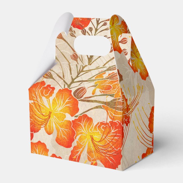 Hawaiian print Ohai Alii v2 pattern Favor Boxes (Front Side)
