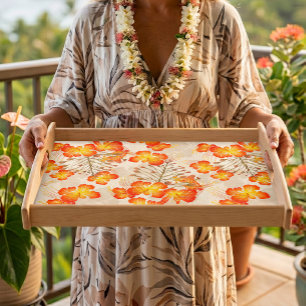 Hawaiian print Ohai Alii v2 pattern Serving Tray