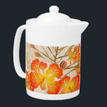 Hawaiian print Ohai Alii v2 pattern Teapot<br><div class="desc">Hawaiian print Ohai Alii v2 pattern</div>