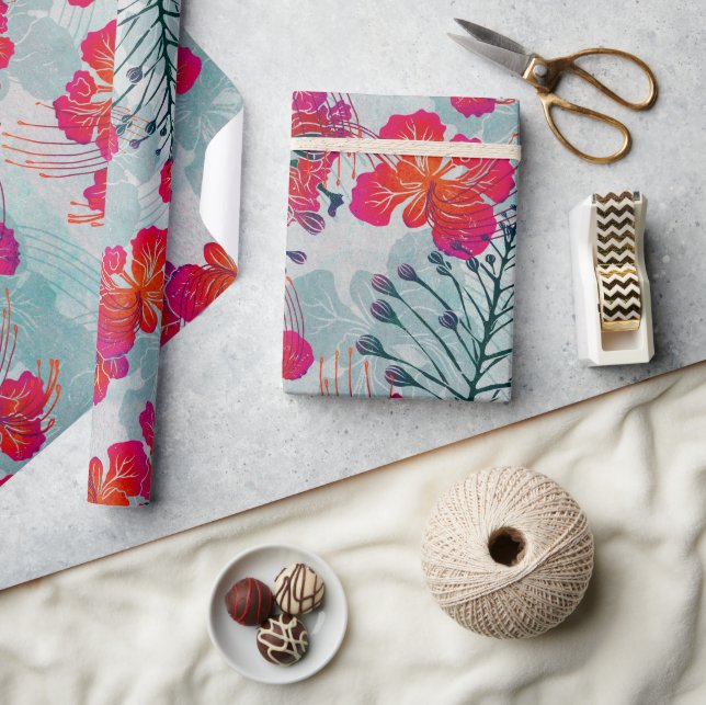 Hawaiian print Ohai Alii v2 pattern Wrapping Paper (Crafts)