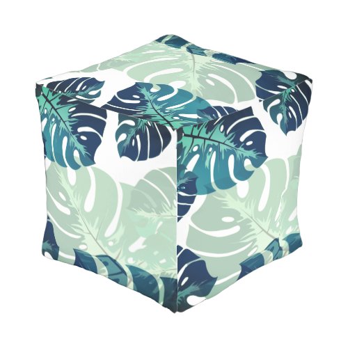 Hawaiian Print Outdoor Pouf