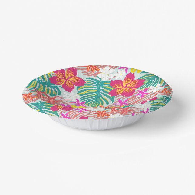 Hawaiian Print  Paper Bowls (Angled)