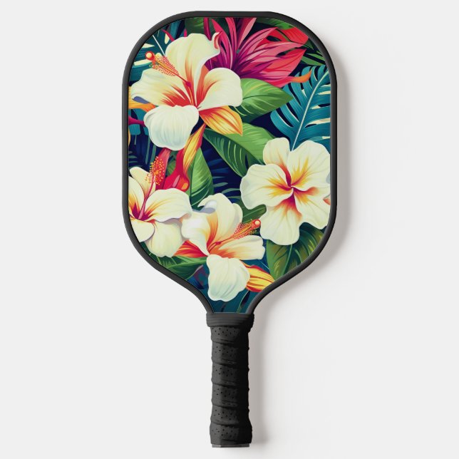 Hawaiian Print Pickleball Paddle (Front)