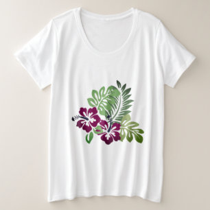 Hawaiian Print Plus Size T-Shirt