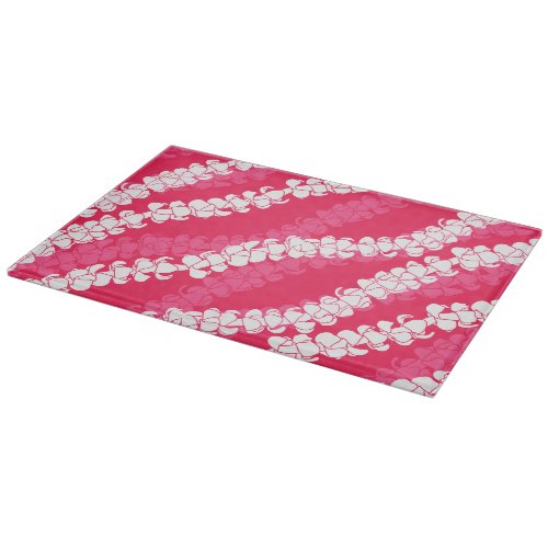 Hawaiian Print Puakenikeni lei Cutting Board