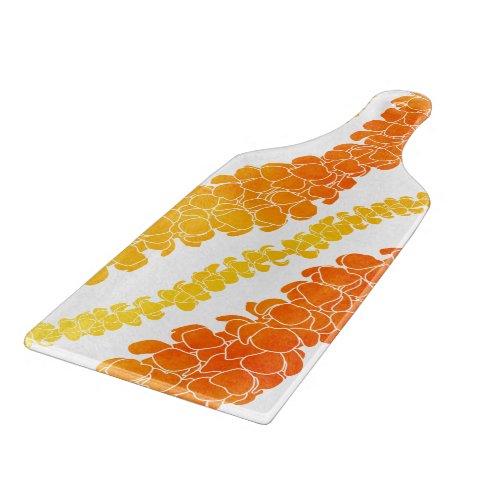 Hawaiian Print Puakenikeni lei Cutting Board