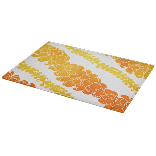 Hawaiian Print Puakenikeni lei Cutting Board