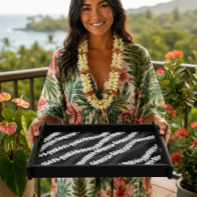 Hawaiian Print Puakenikeni lei