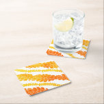 Hawaiian Print Puakenikeni lei Square Paper Coaster<br><div class="desc">Hawaiian Print Puakenikeni lei</div>