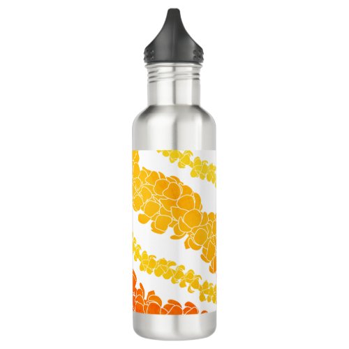 Hawaiian Print Puakenikeni lei Stainless Steel Water Bottle