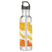 Hibiscus Print BPA-Free Plastic Water Bottles - 12 Ct.