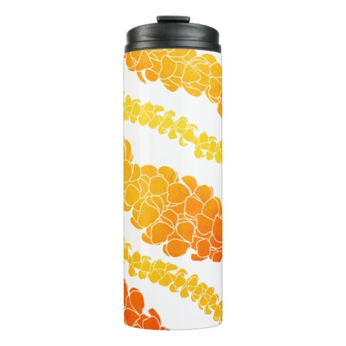 Hawaiian Print Puakenikeni lei Thermal Tumbler