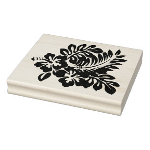 Hawaiian Print Rubber Stamp