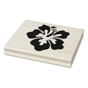 Hawaiian Print Rubber Stamp