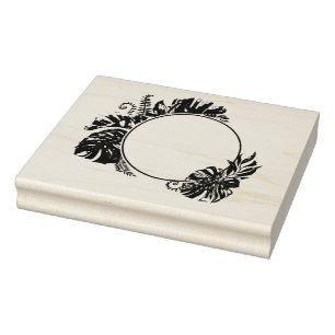 Hawaiian Print Rubber Stamp