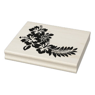 Hawaiian Print Rubber Stamp