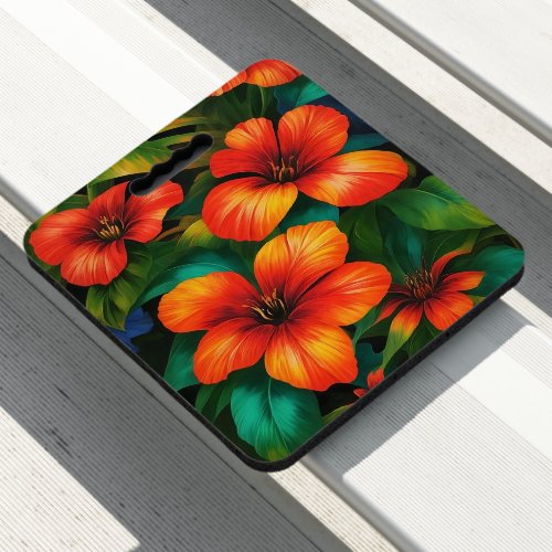 Hawaiian Print Seat Cushion