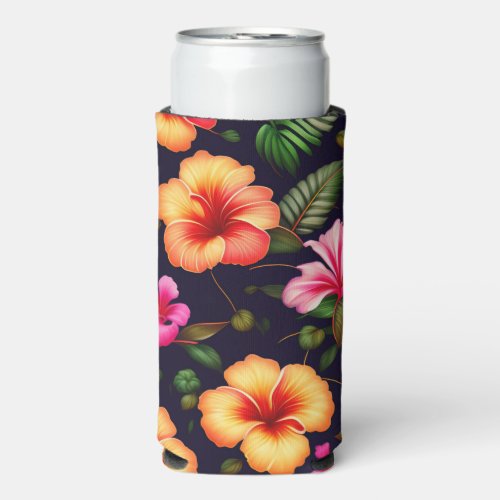 Hawaiian Print  Seltzer Can Cooler