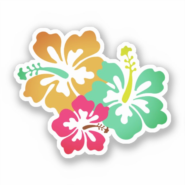 Hawaiian Print Sticker (Front)