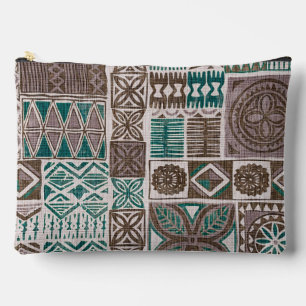 hawaiian print tapa accessory pouch