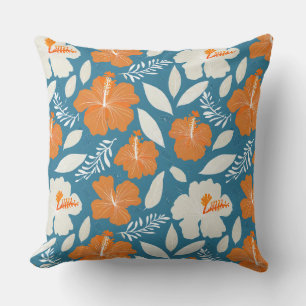 Hawaiian print throw pillow