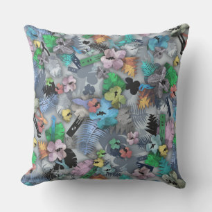 Hawaiian Print Throw Pillow - Gift for Electrician