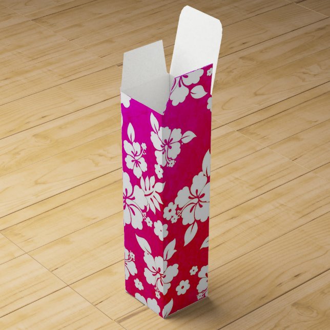 Hawaiian Print  Wine Box (Opened)