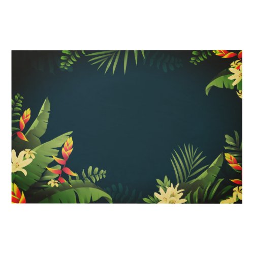 Hawaiian Print Wood Wall Art