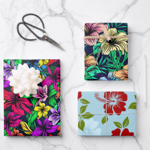 Hawaiian Print Wrapping Paper Sheets