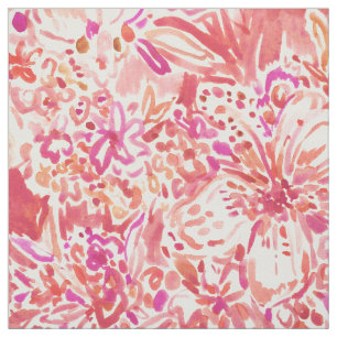 HAWAIIAN PUNCH Red Wild Hibiscus Floral Fabric